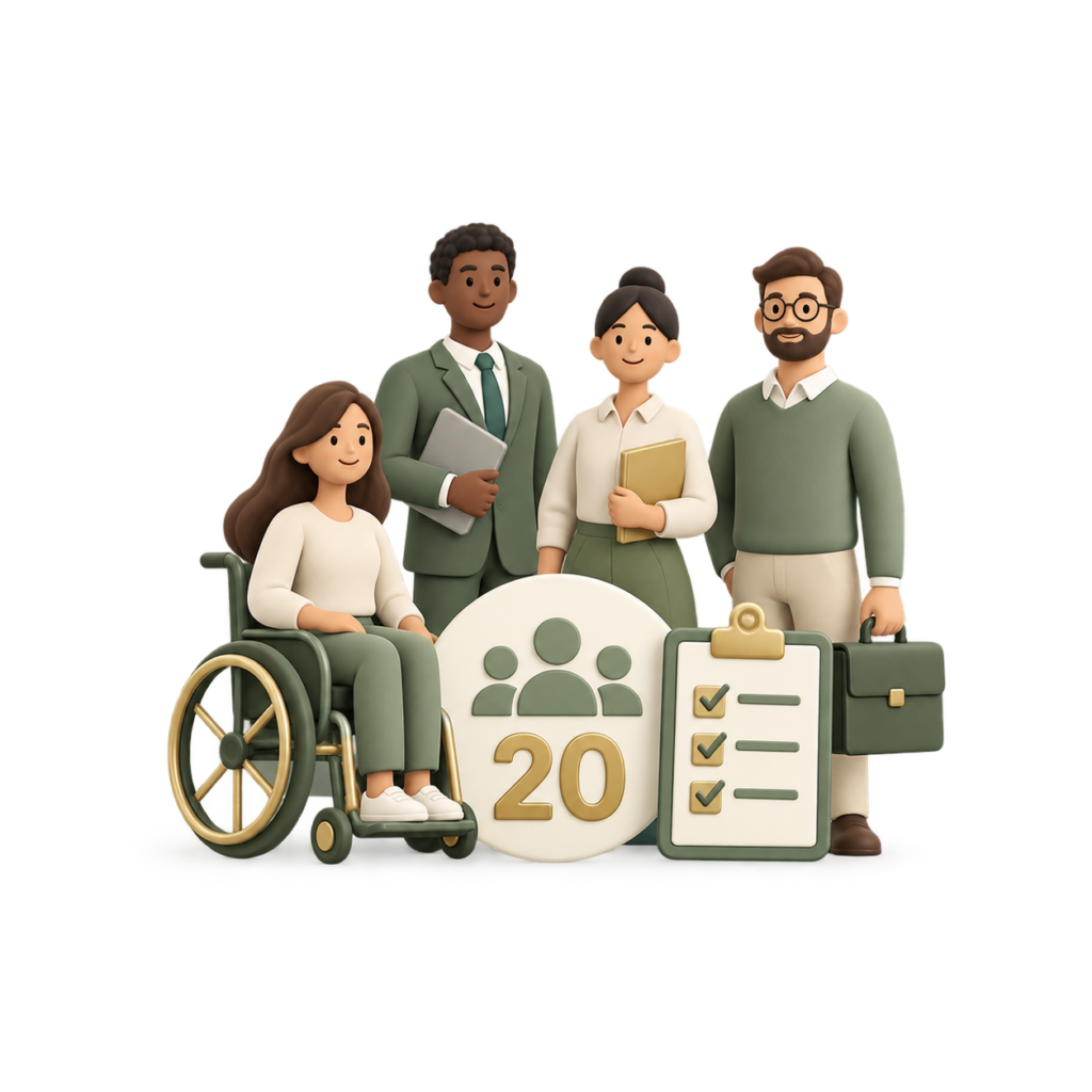 Responsabilité sociétale RSE logo +20